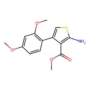 Methyl 2-amino-4-(2,4-dimethoxyphenyl)thiophene-3-carboxylate structure
