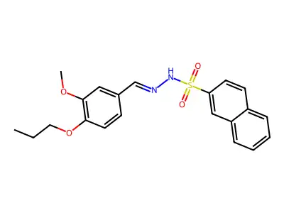 N'-(3-methoxy-4-propoxybenzylidene)-2-naphthalenesulfonohydrazide structure