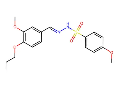 4-methoxy-N'-(3-methoxy-4-propoxybenzylidene)benzenesulfonohydrazide structure