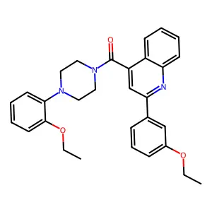 [4-(2-Ethoxyphenyl)piperazin-1-yl]-[2-(3-ethoxyphenyl)quinolin-4-yl]methanone structure