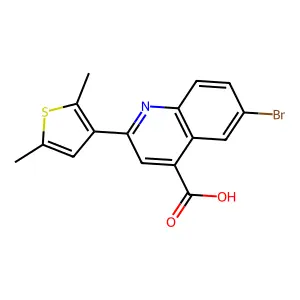 6-Bromo-2-(2,5-dimethylthiophen-3-yl)quinoline-4-carboxylic acid structure
