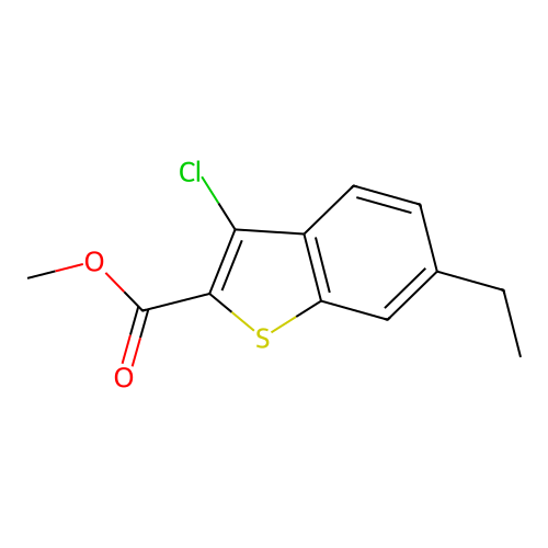 Methyl 3-chloro-6-ethyl-1-benzothiophene-2-carboxylate structure