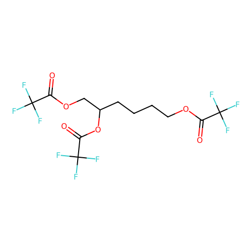 Trifluoro-acetic acid 2,6-bis-trifluoroacetoxy-hexyl ester structure