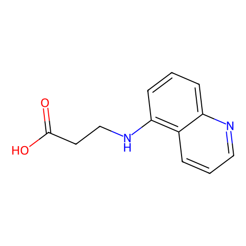 N-(5-quinolinyl)-beta-alanine structure