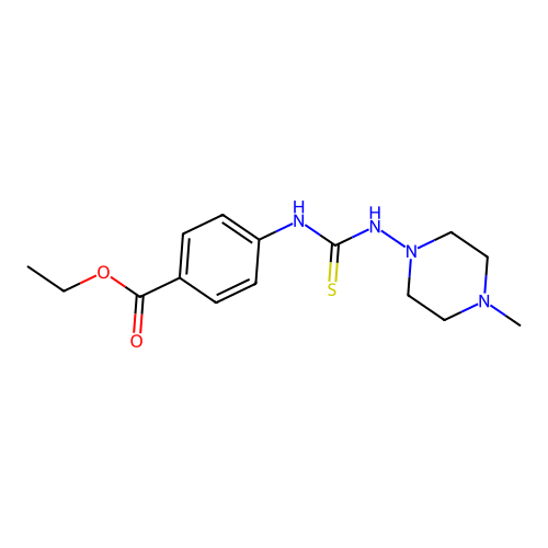 Ethyl 4-{[(4-methylpiperazin-1-yl)carbamothioyl]amino}benzoate structure
