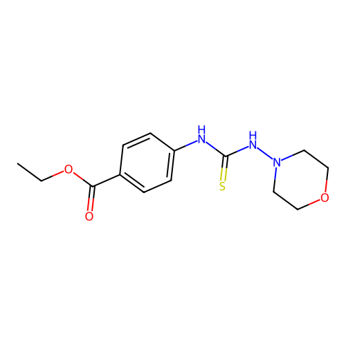 Ethyl 4-(morpholin-4-ylcarbamothioylamino)benzoate structure