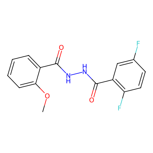 2,5-difluoro-N'-[(2-methoxyphenyl)carbonyl]benzohydrazide structure