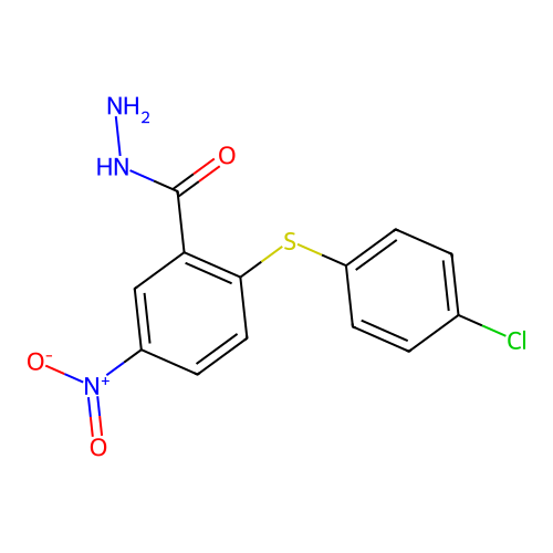 2-[(4-Chlorophenyl)sulfanyl]-5-nitrobenzohydrazide structure