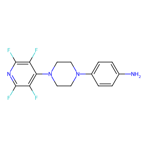 4-[4-(2,3,5,6-Tetrafluoropyridin-4-yl)piperazin-1-yl]aniline structure