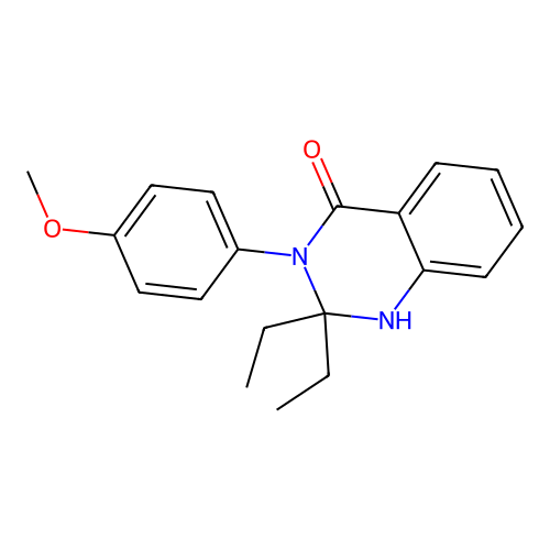 2,2-diethyl-3-(4-methoxyphenyl)-2,3-dihydroquinazolin-4(1H)-one structure