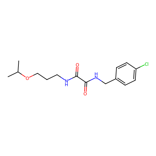 N-(4-chlorobenzyl)-N'-[3-(propan-2-yloxy)propyl]ethanediamide structure