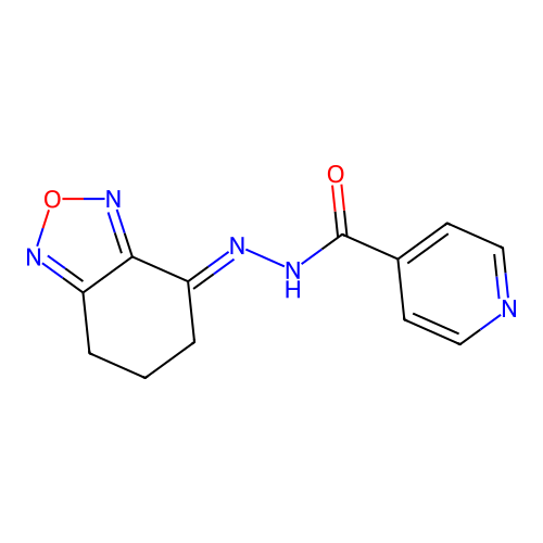 (E)-N'-(6,7-dihydrobenzo[c][1,2,5]oxadiazol-4(5H)-ylidene)isonicotinohydrazide structure