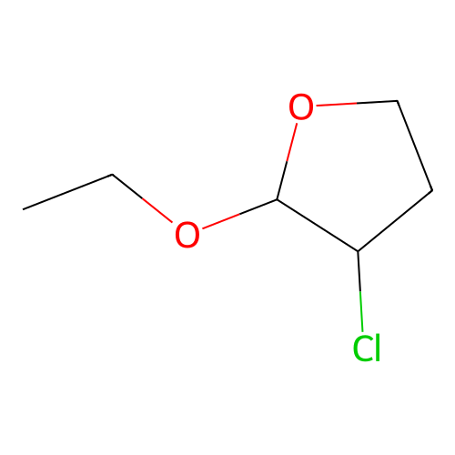 Tetrahydrofuran, 3-chloro-2-ethoxy structure