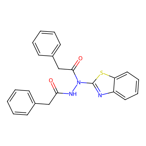 N'-(1,3-benzothiazol-2-yl)-2-phenyl-N'-(2-phenylacetyl)acetohydrazide structure