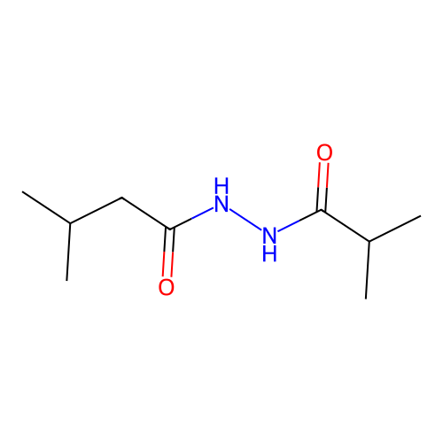 2-methyl-N'-(3-methylbutanoyl)propanohydrazide structure