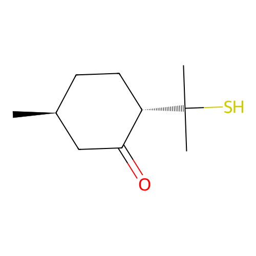 P-Mentha-8-thiol-3-one, trans- structure