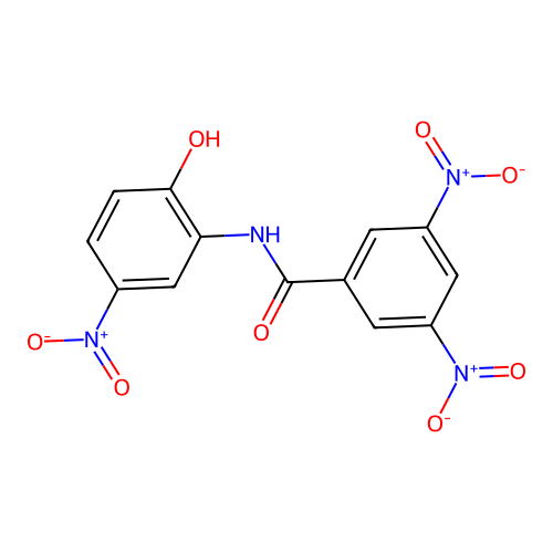 N-(2-hydroxy-5-nitrophenyl)-3,5-dinitrobenzamide structure