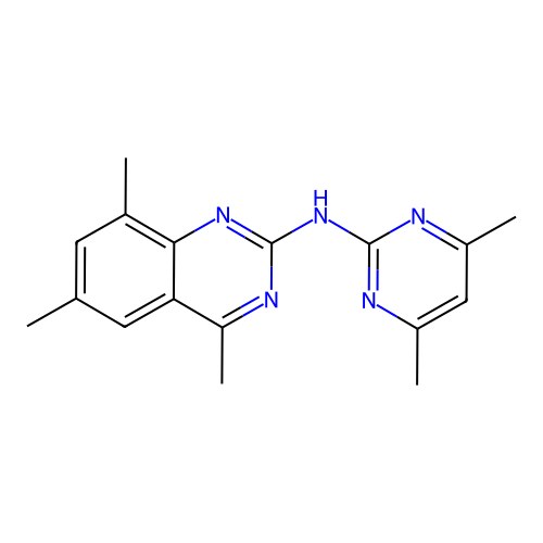 N-(4,6-dimethylpyrimidin-2-yl)-4,6,8-trimethylquinazolin-2-amine structure