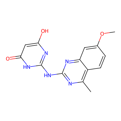 2-[(7-Methoxy-4-methylquinazolin-2-yl)amino]pyrimidine-4,6-diol structure