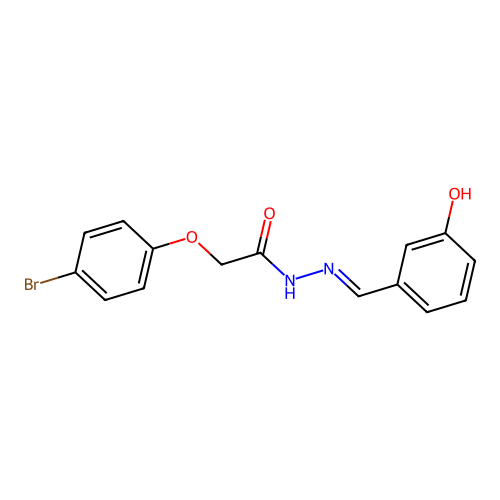 2-(4-bromophenoxy)-N'-(3-hydroxybenzylidene)acetohydrazide structure