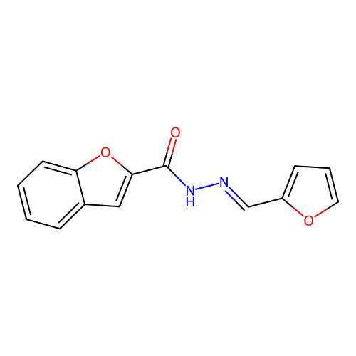 N-[(E)-furan-2-ylmethylideneamino]-1-benzofuran-2-carboxamide structure