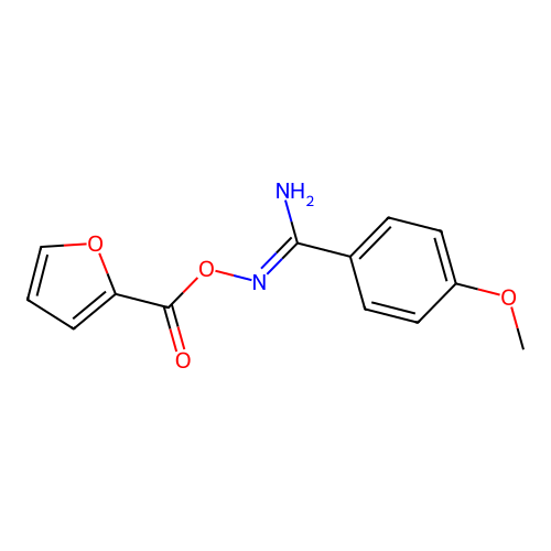 N'-(2-furoyloxy)-4-methoxybenzenecarboximidamide structure