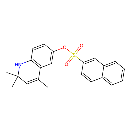2,2,4-Trimethyl-1,2-dihydroquinolin-6-yl naphthalene-2-sulfonate structure