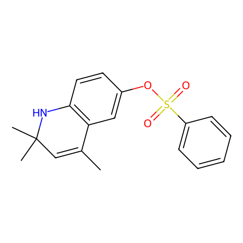 2,2,4-Trimethyl-1,2-dihydroquinolin-6-yl benzenesulfonate structure