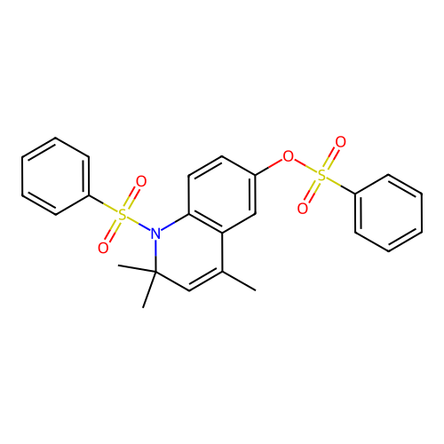 2,2,4-Trimethyl-1-(phenylsulfonyl)-1,2-dihydroquinolin-6-yl benzenesulfonate structure