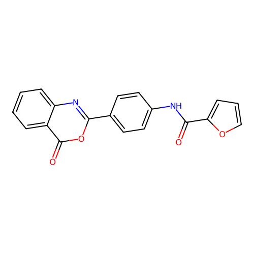N-[4-(4-Oxo-4H-3,1-benzoxazin-2-yl)phenyl]-2-furamide structure