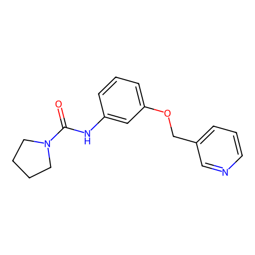 N-[3-(3-Pyridinylmethoxy)phenyl]-1-pyrrolidinecarboxamide structure