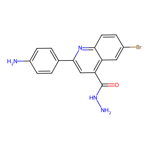 2-(4-Aminophenyl)-6-bromoquinoline-4-carbohydrazide structure
