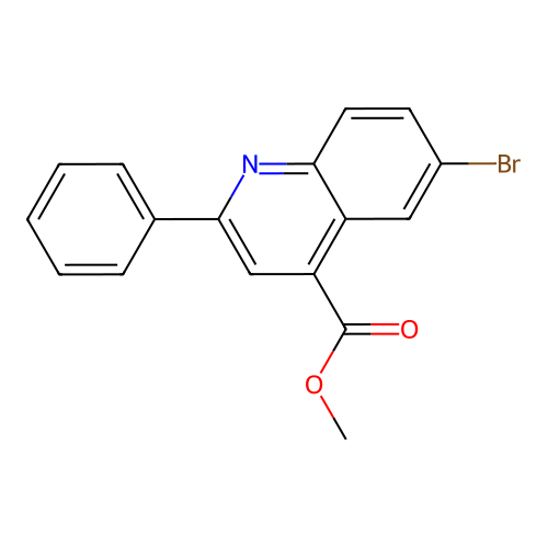 Methyl 6-bromo-2-phenylquinoline-4-carboxylate structure