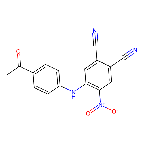 4-[(4-Acetylphenyl)amino]-5-nitrobenzene-1,2-dicarbonitrile structure