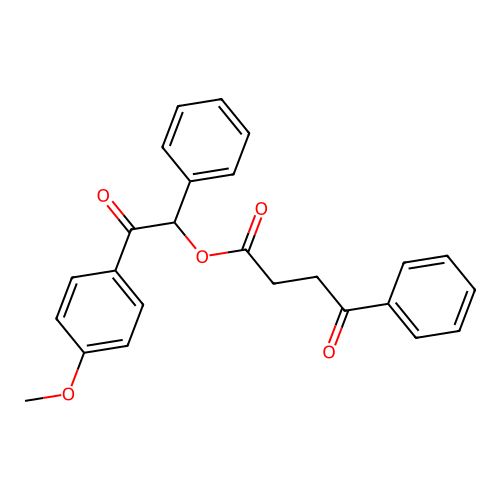 2-(4-Methoxyphenyl)-2-oxo-1-phenylethyl 4-oxo-4-phenylbutanoate structure