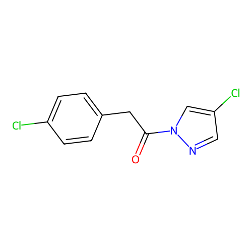 4-chloro-1-[(4-chlorophenyl)acetyl]-1H-pyrazole structure