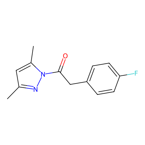 1-(3,5-dimethyl-1H-pyrazol-1-yl)-2-(4-fluorophenyl)ethanone structure