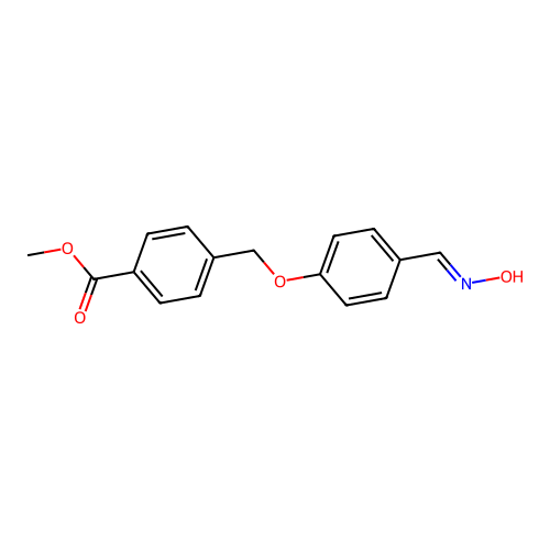 methyl 4-({4-[(E)-(hydroxyimino)methyl]phenoxy}methyl)benzoate structure