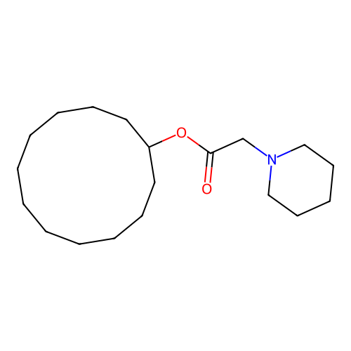 Cyclododecyl 2-(piperidin-1-YL)acetate structure