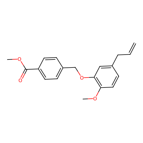 Methyl 4-{[2-methoxy-5-(prop-2-en-1-yl)phenoxy]methyl}benzoate structure