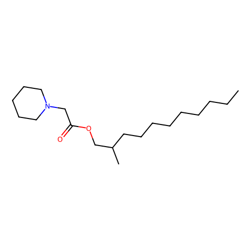2-Methylundecyl piperidin-1-ylacetate structure