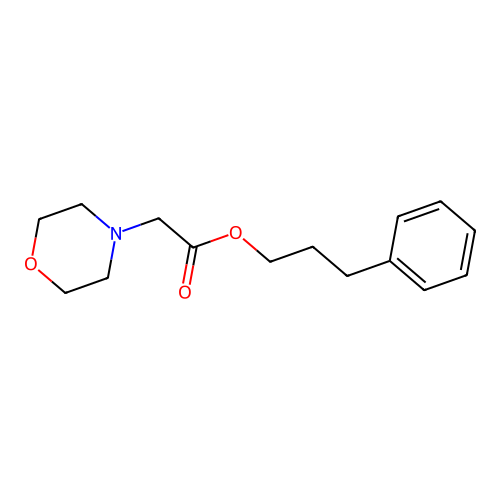 3-Phenylpropyl morpholin-4-ylacetate structure