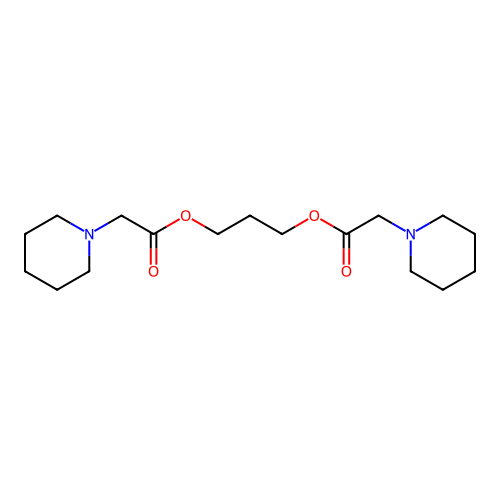 Propane-1,3-diyl bis(piperidin-1-ylacetate) structure