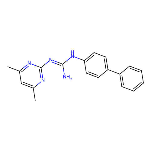 1-Biphenyl-4-yl-3-(4,6-dimethylpyrimidin-2-yl)guanidine structure