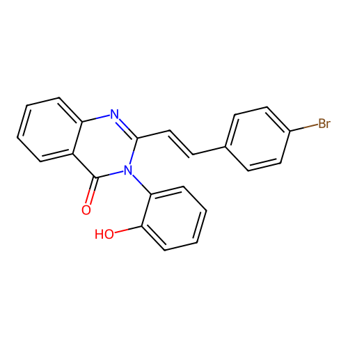 2-[(E)-2-(4-bromophenyl)ethenyl]-3-(2-hydroxyphenyl)quinazolin-4-one structure