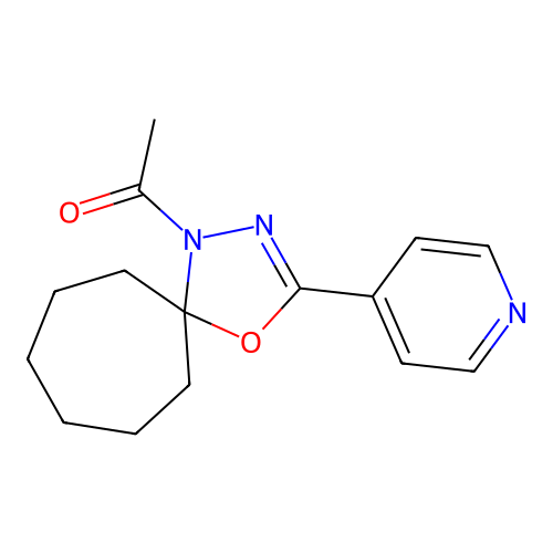 1-(3-Pyridin-4-yl-4-oxa-1,2-diaza-spiro[4.6]undec-2-en-1-yl)-ethanone structure