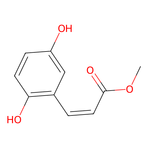 Methyl (Z)-3-(2,5-dihydroxyphenyl)acrylate structure