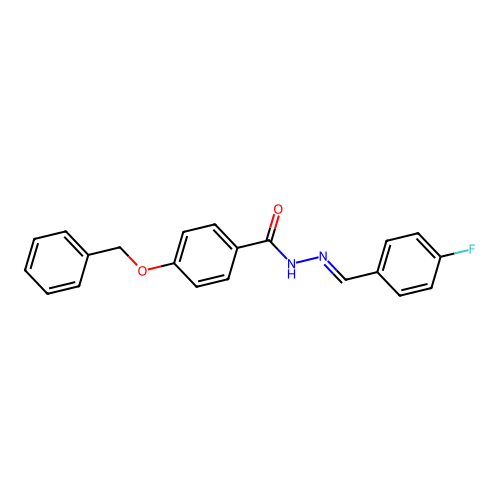 4-(benzyloxy)-N'-[(E)-(4-fluorophenyl)methylidene]benzohydrazide structure