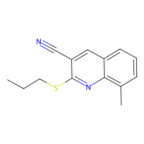 8-Methyl-2-propylsulfanylquinoline-3-carbonitrile structure