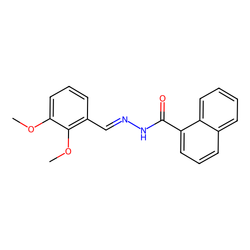 N'-(2,3-dimethoxybenzylidene)-1-naphthohydrazide structure